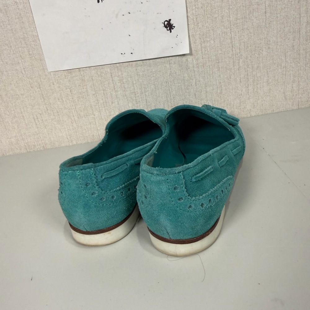 Dolce Vita Teal Suede Loafers - Picture 5 of 9